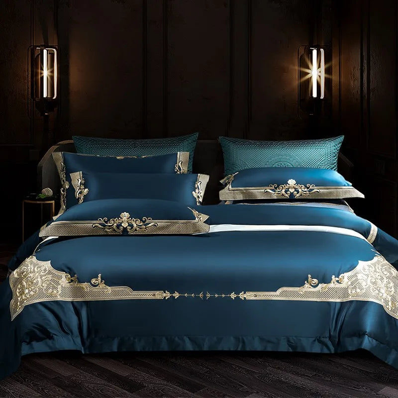 Cleopatra White Luxury Egyptian Cotton Bedding Set