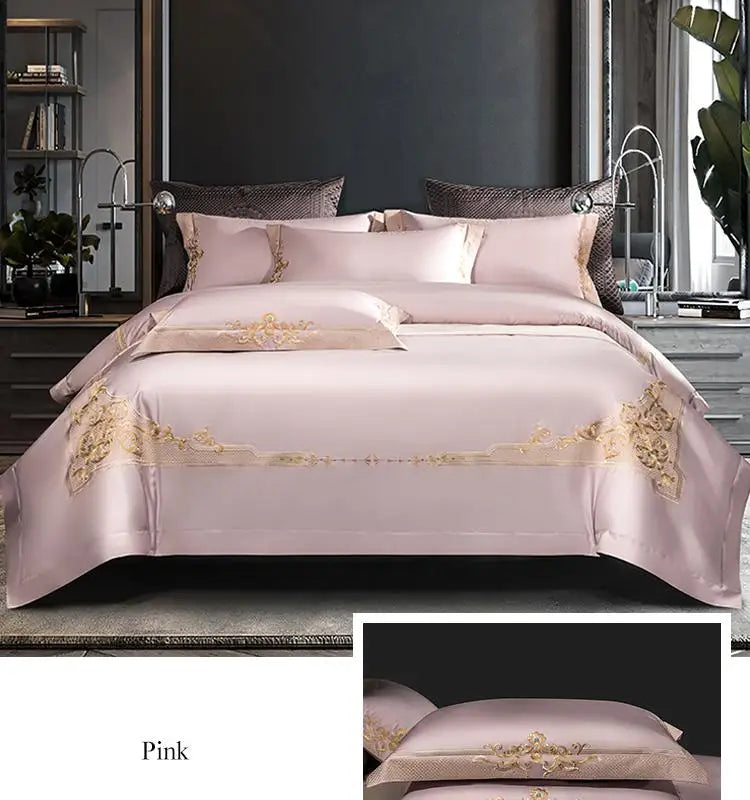 Cleopatra White Luxury Egyptian Cotton Bedding Set