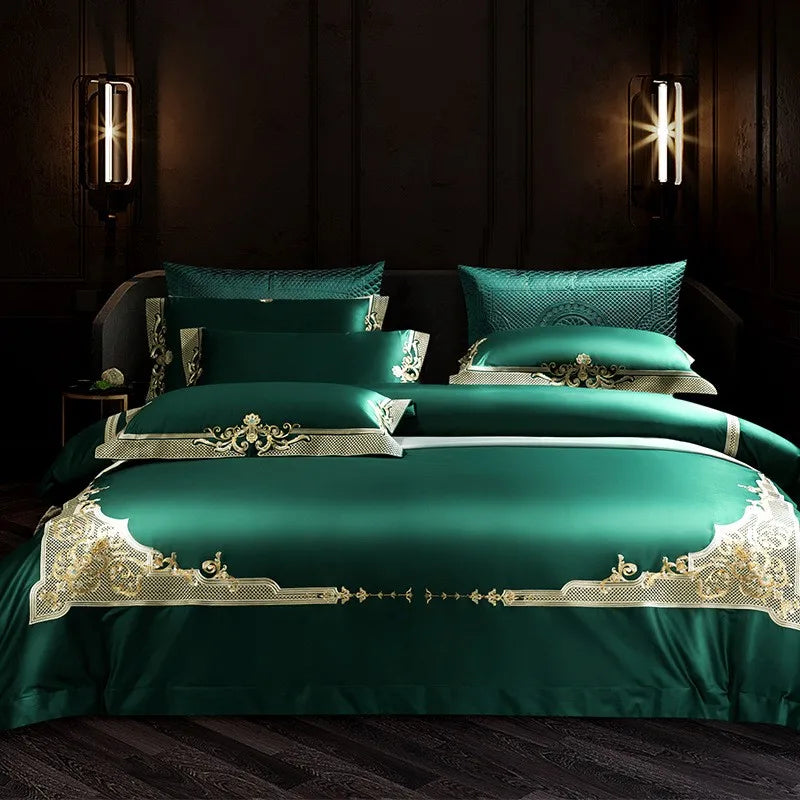 Cleopatra White Luxury Egyptian Cotton Bedding Set