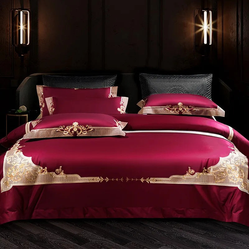 Cleopatra White Luxury Egyptian Cotton Bedding Set