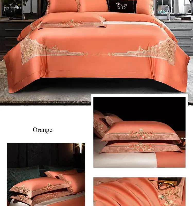Cleopatra White Luxury Egyptian Cotton Bedding Set