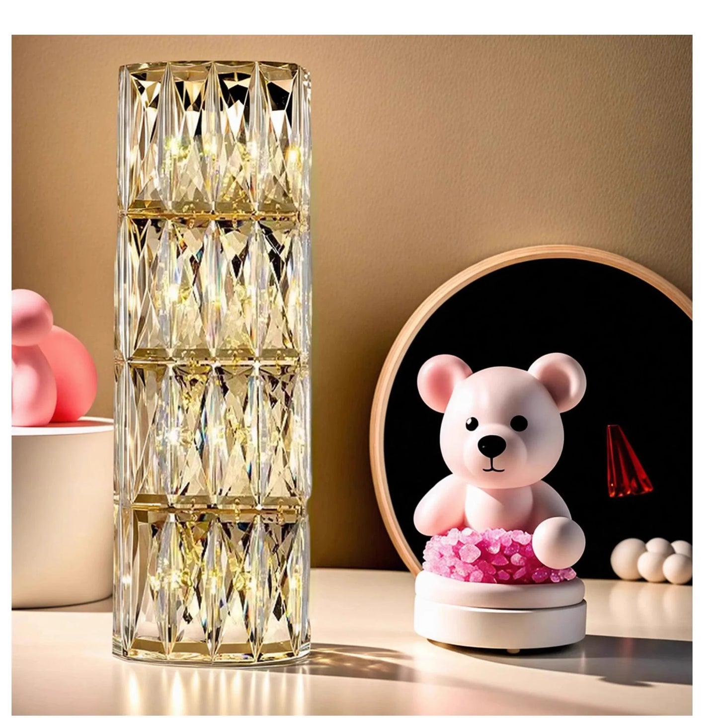 Modern Gold Chrome Crystal Wall Light