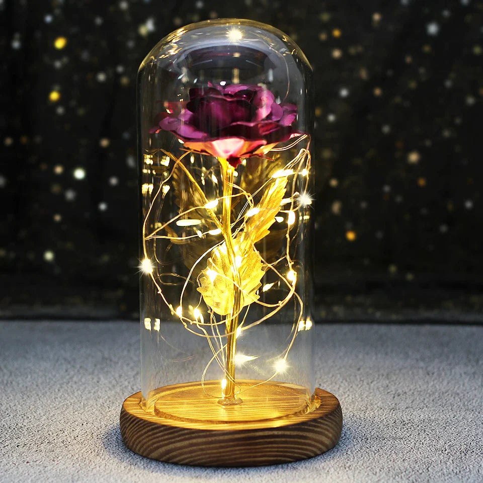 LED  Galaxy Rose With Lights
