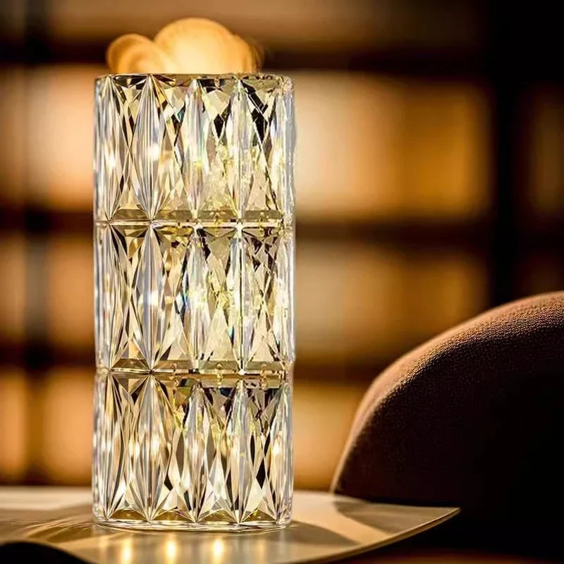 Modern Gold Chrome Crystal Wall Light