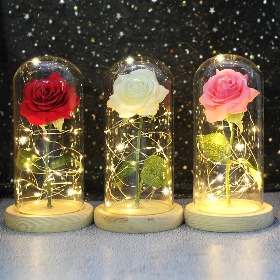 LED  Galaxy Rose With Lights