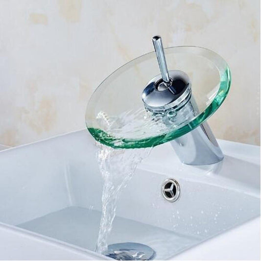 Cascada - Glass waterfall bathroom faucet